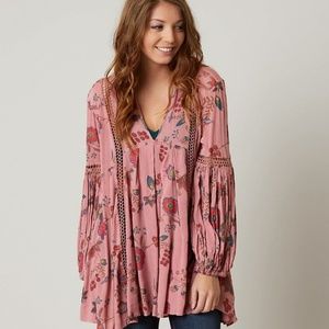 Free People "just the two of us" floral tunic S/M